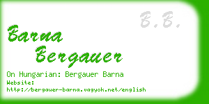 barna bergauer business card
